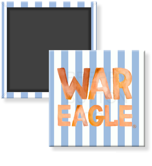 Auburn Blue Stripe "War Eagle" Magnet