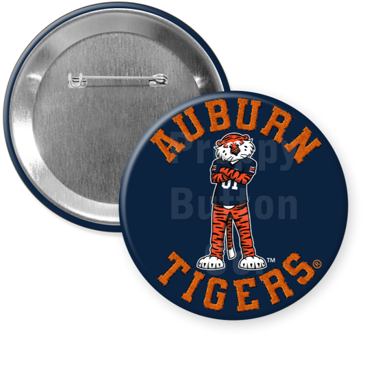 Auburn Tigers Aubie Button