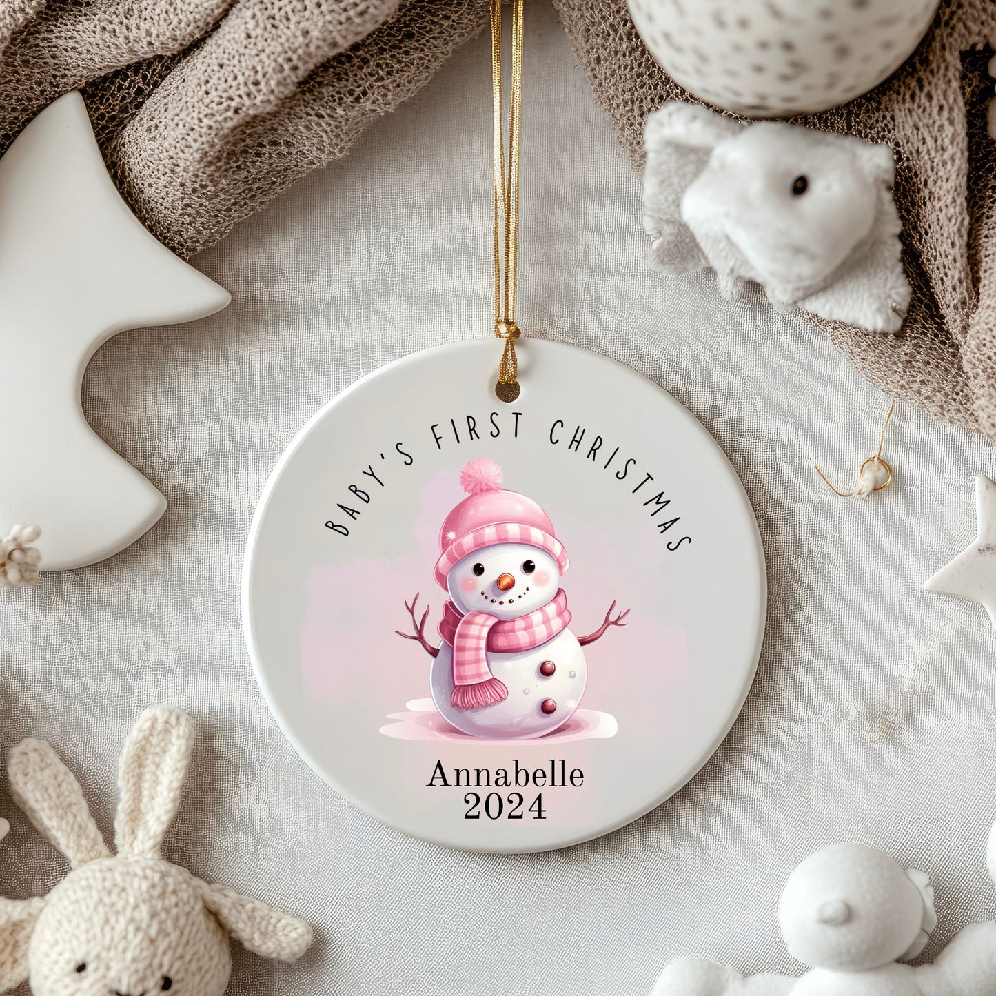 Baby's First Christmas Ornament (Girl)