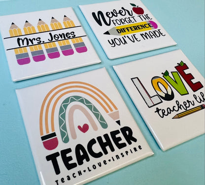 Personalized Teacher Appreciation Magnets
