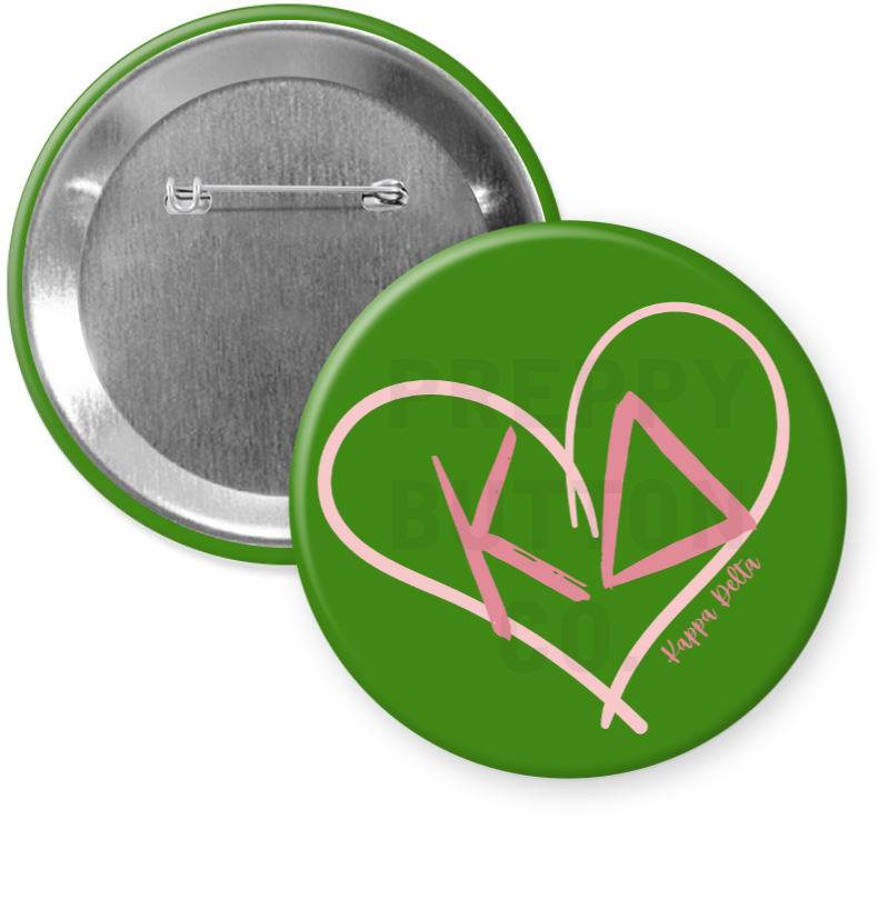 Kappa Delta Heart Sorority Button