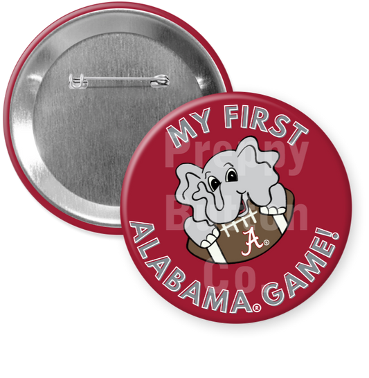 My First Alabama Game Button (Boy)