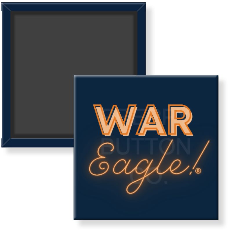Neon Orange "War Eagle" Magnet
