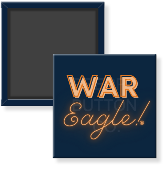 Neon Orange "War Eagle" Magnet