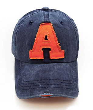 Vintage "A" Baseball Cap (Navy and Orange)