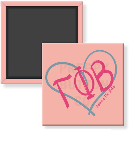 Gamma Phi Beta Heart Sorority Magnet
