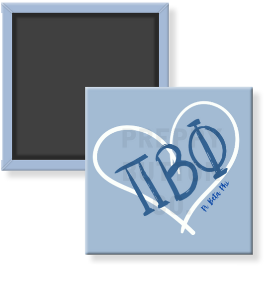 Pi Beta Phi Heart Sorority Magnet