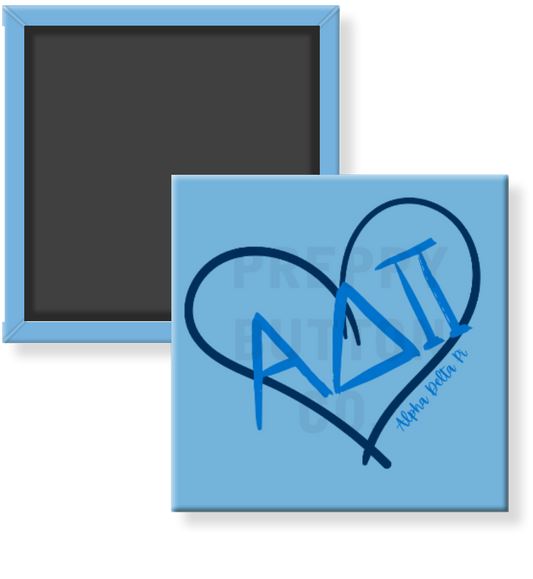 Alpha Delta Pi Heart Sorority Magnet