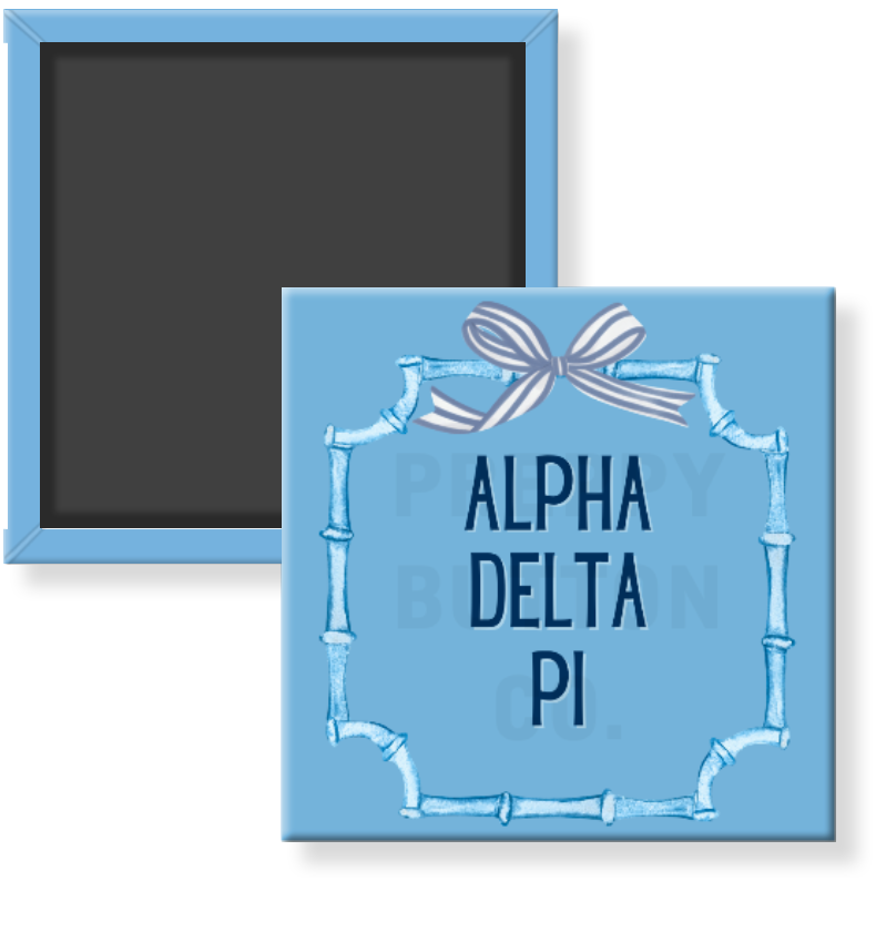 Alpha Delta Pi Bamboo Frame Sorority Magnet