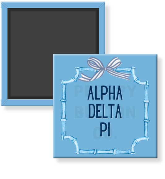 Alpha Delta Pi Bamboo Frame Sorority Magnet