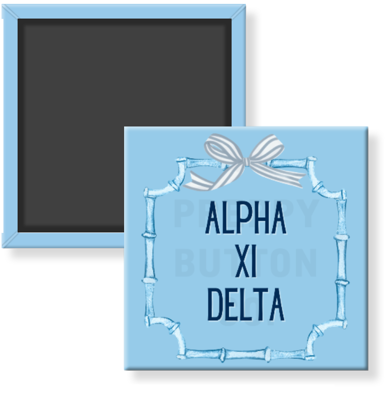 Alpha Xi Delta Bamboo Frame Magnet