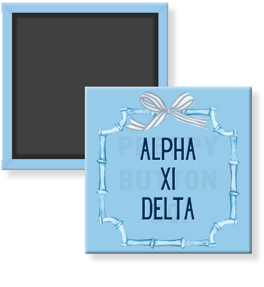 Alpha Xi Delta Bamboo Frame Magnet