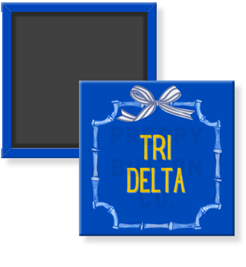 Tri Delta Bamboo Frame Sorority Magnet