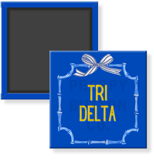 Tri Delta Bamboo Frame Sorority Magnet