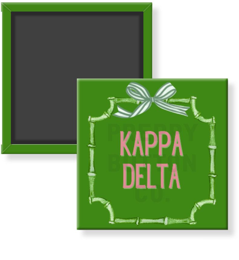 Kappa Delta Bamboo Frame Sorority Magnet