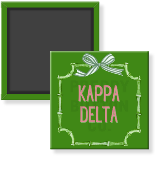 Kappa Delta Bamboo Frame Sorority Magnet