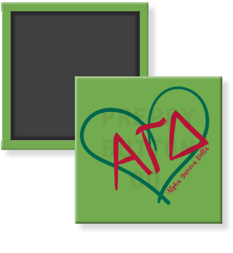 Alpha Gamma Delta Heart Sorority Magnet