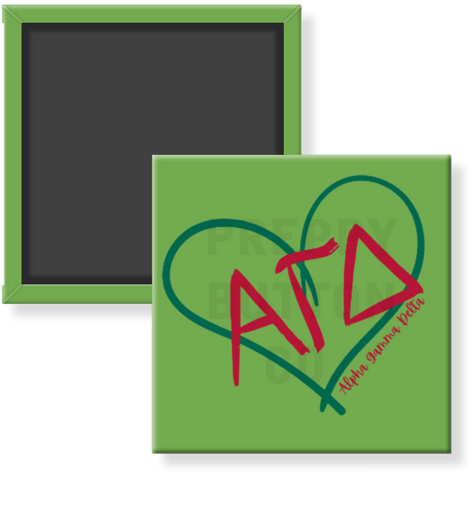 Alpha Gamma Delta Heart Sorority Magnet