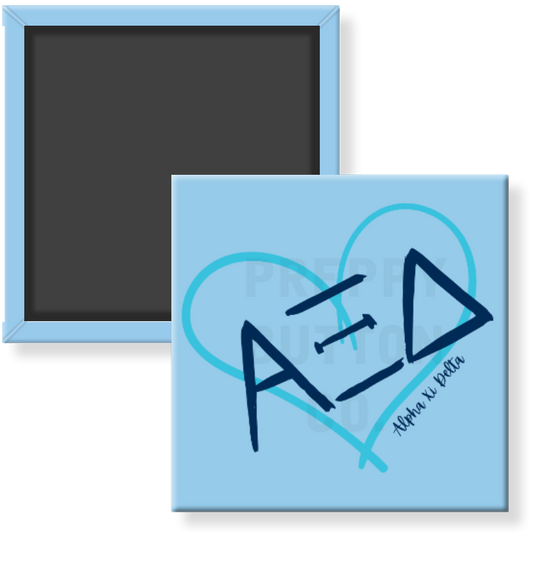 Alpha Xi Delta Heart Sorority Magnet
