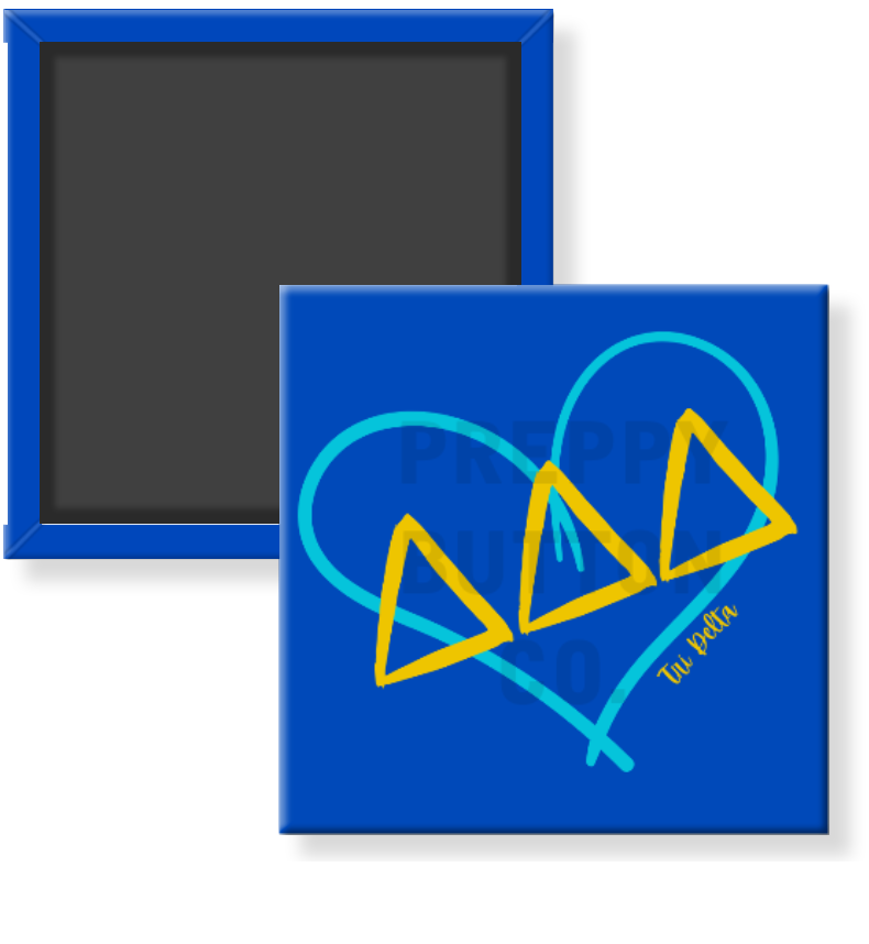 Tri Delta Heart Sorority Magnet