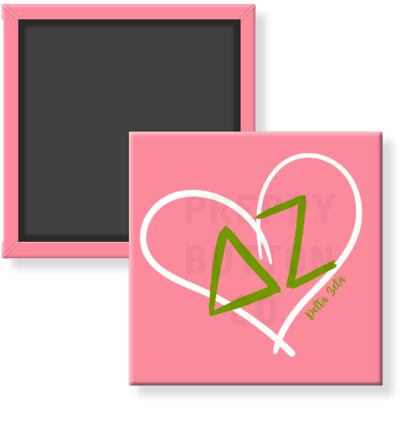 Delta Zeta Heart Sorority Magnet