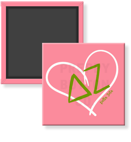 Delta Zeta Heart Sorority Magnet