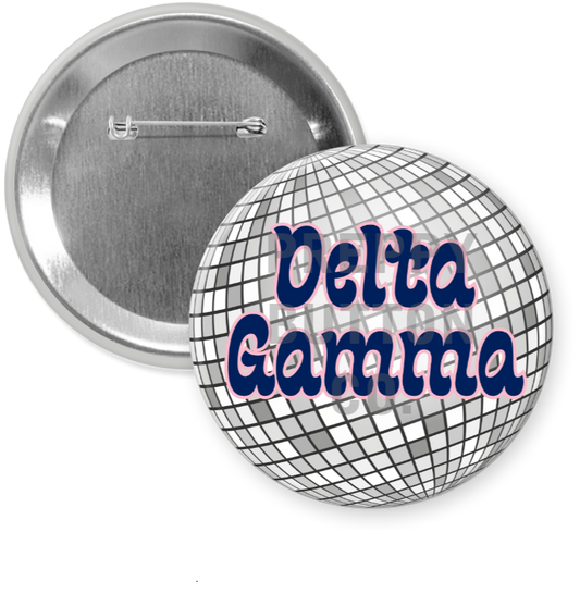 Delta Gamma Disco Ball Button