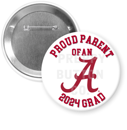 Customizable University of Alabama Grad Button