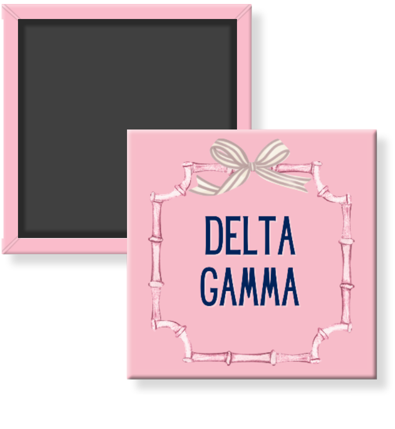 Delta Gamma Bamboo Frame Sorority Magnet