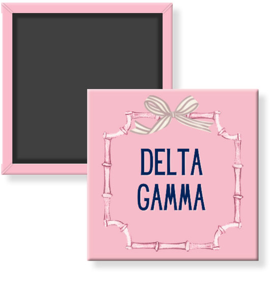 Delta Gamma Bamboo Frame Sorority Magnet