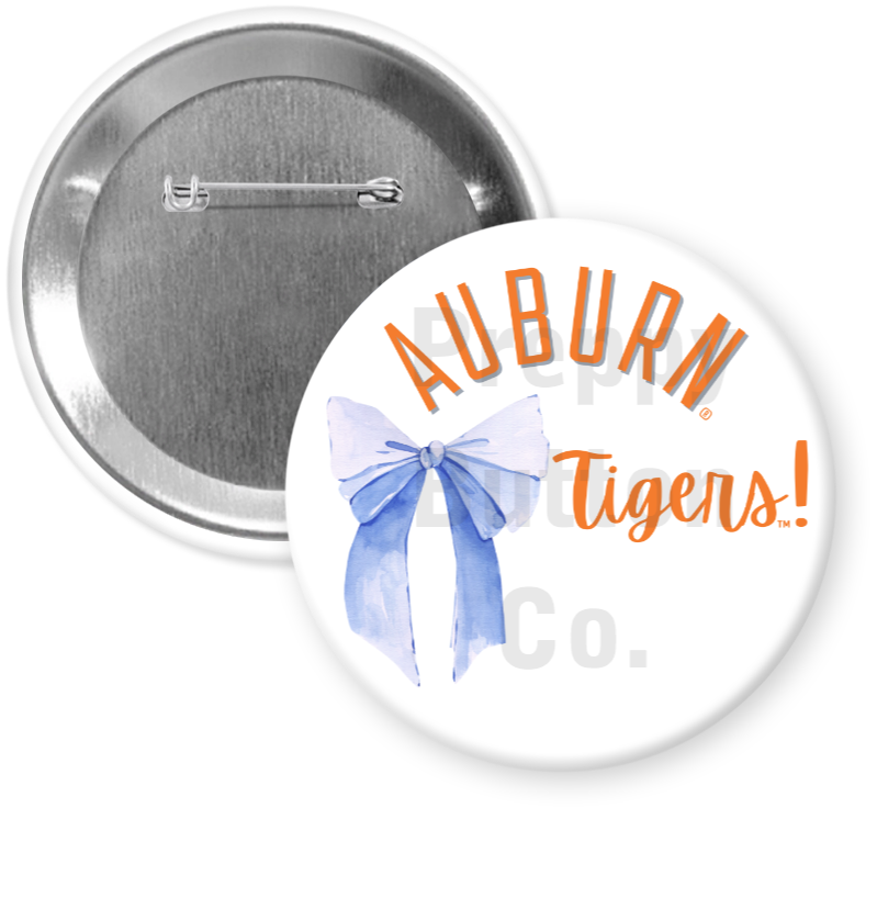 Coquette Auburn Tigers Button