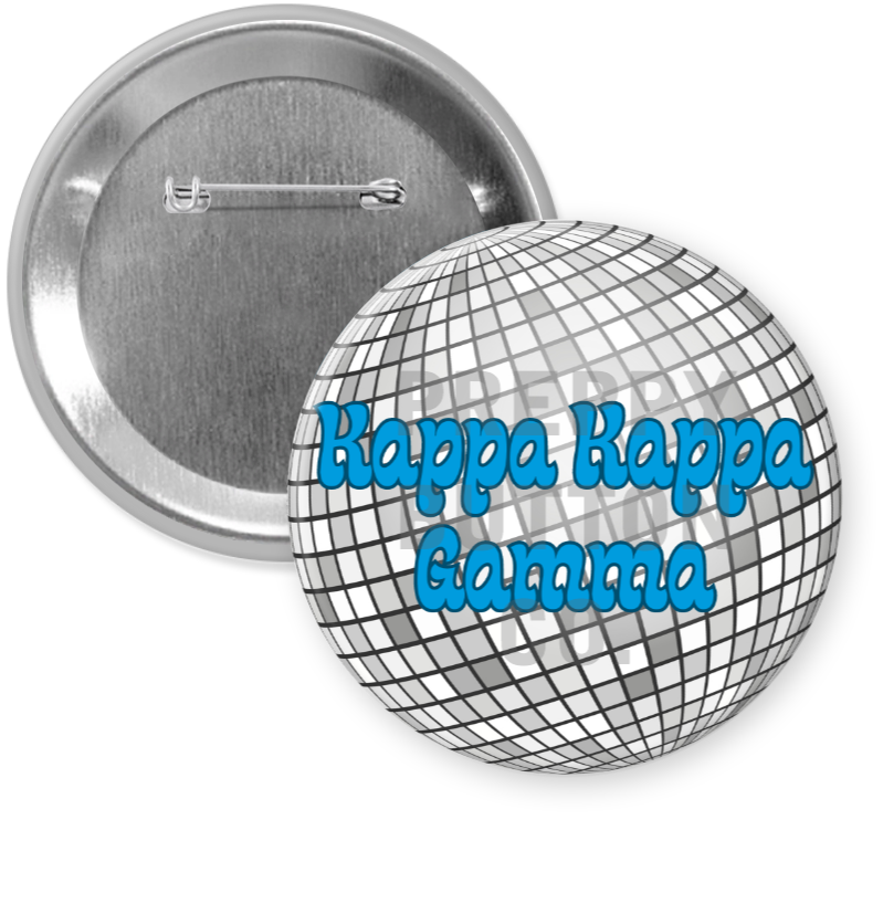 Kappa Kappa Gamma Disco Ball Button