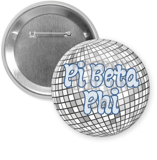 Pi Beta Phi Disco Ball Button