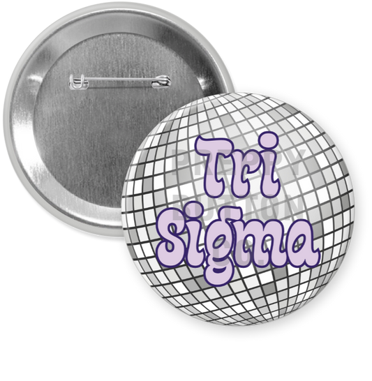 Tri Sigma Disco Ball Button