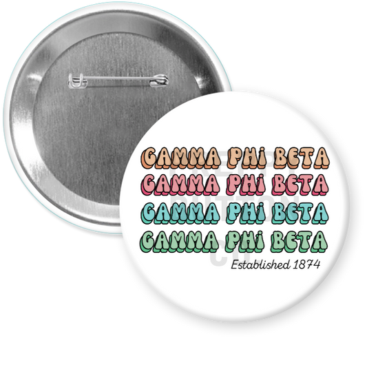 Gamma Phi Beta Est. 1874 Button