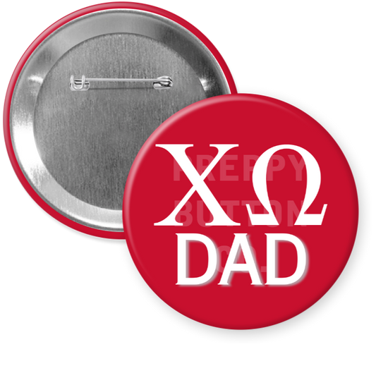 Chi Omega Dad Button